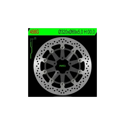 Tarcza hamulcowa NG przód Suzuki GSXR600 750 97-03 GSXR1000 00-04 TL1000 GSXR1300 GSX 1400 02-07 (NG458G) Tarcza hamulcowa NG przód Suzuki GSXR600 750 97-03 GSXR1000 00-04 TL1000 GSXR1300 GSX 1400 02-07 (NG458G)
