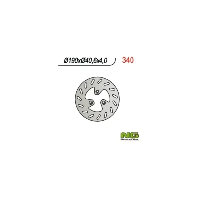 Tarcza hamulcowa NG przód PGO 50 110 125 150 (NG340) Tarcza hamulcowa NG przód PGO 50 110 125 150 (NG340)