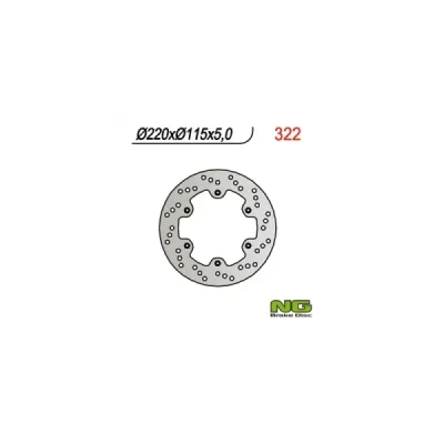 Tarcza hamulcowa NG tył Yamaha TT 600 E 92-00 (NG322) Tarcza hamulcowa NG tył Yamaha TT 600 E 92-00 (NG322)