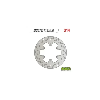 Tarcza hamulcowa NG przód  Yamaha TT 600R 98-04 (NG314)