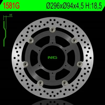 Tarcza hamulcowa NG przód  Honda CBF 600 ABS 08-11 CBF 1000 ABS 06-13 CBR 250 ABS 11-16 CBR 300R ABS 14-16 (NG1581G)