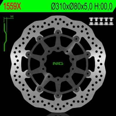 Tarcza hamulcowa NG przód Kawasaki GTR 1400 07-17 ZX6 R 13-18 Z 800 12-18 ABS (NG1559X) Tarcza hamulcowa NG przód Kawasaki GTR 1400 07-17 ZX6 R 13-18 Z 800 12-18 ABS (NG1559X)