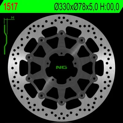 Tarcza hamulcowa NG przód Ducati SCRAMBLER 800 15-18 (NG1517) Tarcza hamulcowa NG przód Ducati SCRAMBLER 800 15-18 (NG1517)