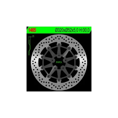 Tarcza hamulcowa NG przód KTM DUKE 690 R ABS 14-16 (NG1465) Tarcza hamulcowa NG przód KTM DUKE 690 R ABS 14-16 (NG1465)