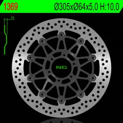 Tarcza hamulcowa NG przód  KTM 950 990 SMR SMT 05-14 (NG1369)