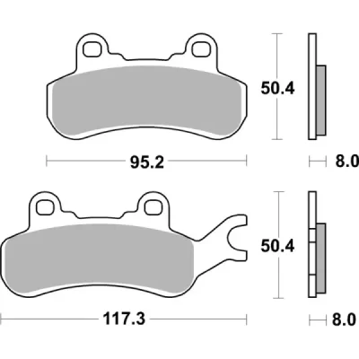 Klocki hamulcowe SBS EVO Sinter złoty (957PSI) Klocki hamulcowe SBS EVO Sinter złoty (957PSI)