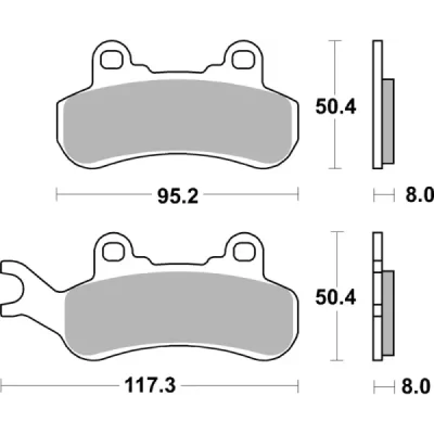 Klocki hamulcowe SBS  EVO Sinter złoty (956PSI)