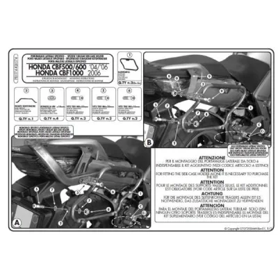 Stelaż kufrów bocznych Monokey Side Honda CBF 500/600/1000 tylko pod kufry K33N K'Road - Kappa Stelaż kufrów bocznych Monokey Side Honda CBF 500/600/1000 tylko pod kufry K33N K'Road - Kappa