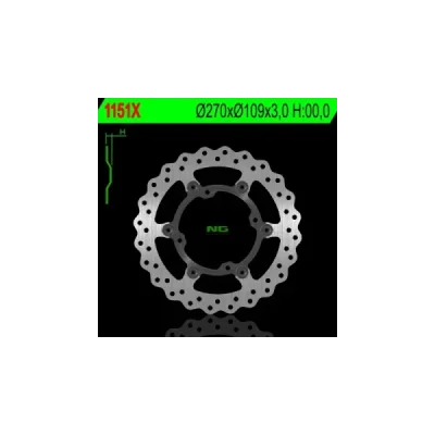 Tarcza hamulcowa NG przód Kawasaki KXF 250 450 15-16 (NG1151X) Tarcza hamulcowa NG przód Kawasaki KXF 250 450 15-16 (NG1151X)