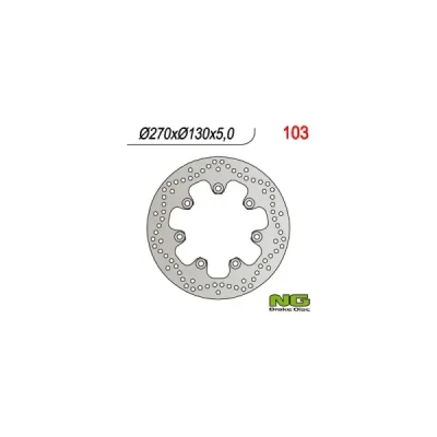 Tarcza hamulcowa przód Kawasaki EN 500 '90-'93 270x130x5 7x10,5mm - NG