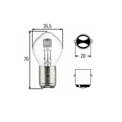 Żarówka S2 35/35 W 12V BA20D - OSRAM Żarówka S2 35/35 W 12V BA20D - OSRAM