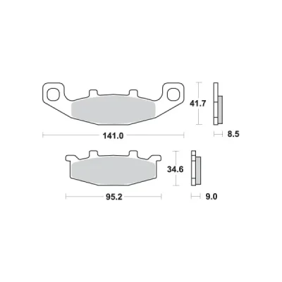 Klocki hamulcowe SBS  KH129 Street Ceramic czarny (597HF)