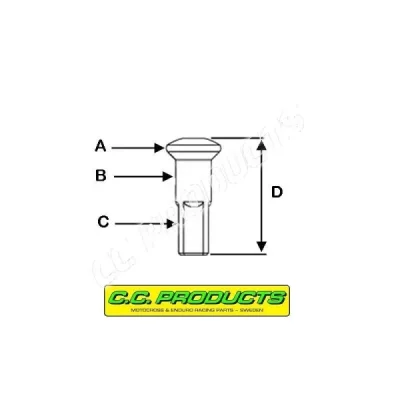 Szprychy 9G/300 gwint 3,61mm główka 7mm - CC Products Szprychy 9G/300 gwint 3,61mm główka 7mm - CC Products