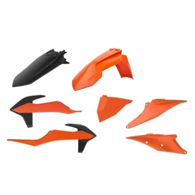 Zestaw plastików Body Kit Polisport pomarańczowy czarny (90909) Zestaw plastików Body Kit Polisport pomarańczowy czarny (90909)
