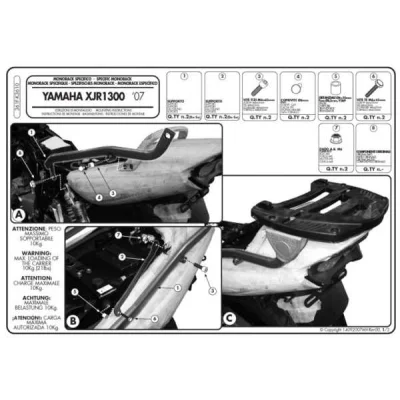 Stelaż kufra centralnego XJR 1300 '07-'14 bez płyty - Kappa