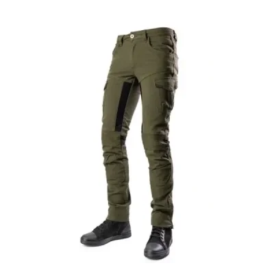Modeka Spodnie Spodnie Jeansy Motocyklowe City Nomad Trooper Zielony (Oliwka) L