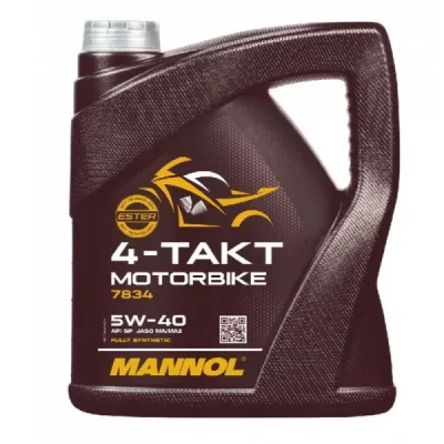 Olej silnikowy 4T Motorbike JASO MA/MA2 5W40 ester syntetyk 4L - Mannol
