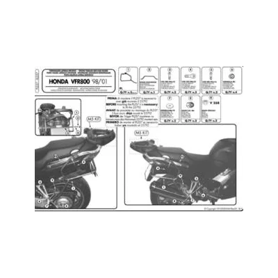 Stelaż kufra centralnego VFR 800 '98-'01 bez płyty - Kappa