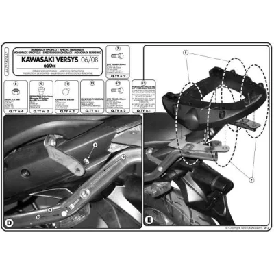 Stelaż kufra centralnego Versys 650 '06-'09 bez płyty - Kappa