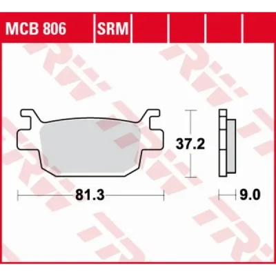 Klocki hamulcowe TRW Lucas MCB 806 SRM (2 szt.) (MCB806SRM) Klocki hamulcowe TRW Lucas MCB 806 SRM (2 szt.) (MCB806SRM)
