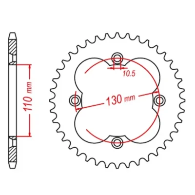 Grosskopf Zębatka Tylna 4303 38 Honda Trx 450 '04- (Jtr1350.38)