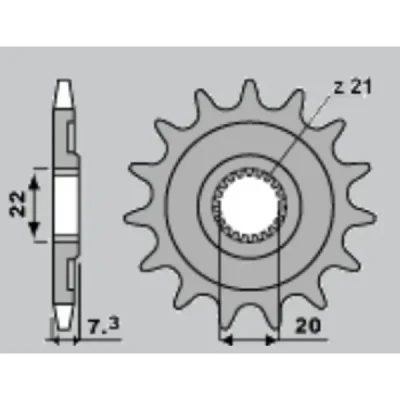 Grosskopf Zębatka Przednia 2120 12 Honda Cr 125R '04'-07, Crf 250R/X '04-'17 (212012) (Jtf1323.12)