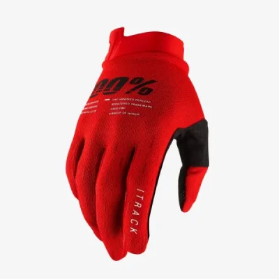100 Procent Rękawice Cross/Enduro Itrack Gloves Red Czerwony 2Xl 100 Procent Rękawice Cross/Enduro Itrack Gloves Red Czerwony 2Xl