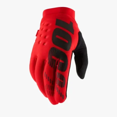 100 Procent Rękawice Cross/Enduro Brisker Gloves Red Czerwony/Czarny 2Xl 100 Procent Rękawice Cross/Enduro Brisker Gloves Red Czerwony/Czarny 2Xl