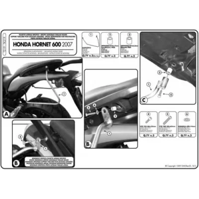 Stelaż pod torby boczne CB 600F Hornet '07-'09 - Kappa Stelaż pod torby boczne CB 600F Hornet '07-'09 - Kappa