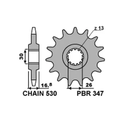 Zębatka przód stalowa PBR 347 16Z rozmiar 530 JTF333-16 - 3471618NC Zębatka przód stalowa PBR 347 16Z rozmiar 530 JTF333-16 - 3471618NC