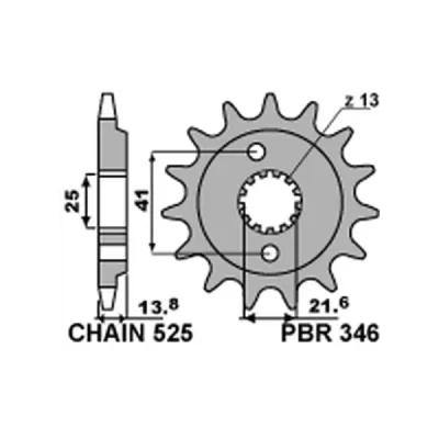 Zębatka przód stalowa PBR 346 16Z rozmiar 525 JTF296-16 - 3461618NC Zębatka przód stalowa PBR 346 16Z rozmiar 525 JTF296-16 - 3461618NC