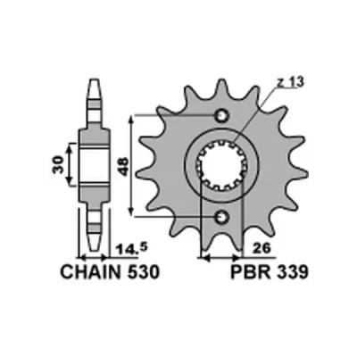 Zębatka przód stalowa PBR 339 16Z rozmiar 530 JTF339-16 - 3391618NC Zębatka przód stalowa PBR 339 16Z rozmiar 530 JTF339-16 - 3391618NC