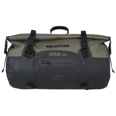 Torba Aqua T-50 Rollbag wodoodporna 50L zielony khaki/czarny - Oxford