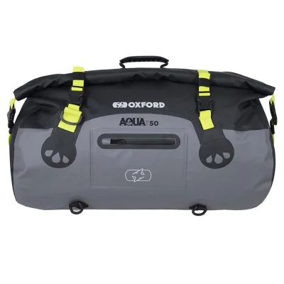 Torba Aqua T-50 Rollbag wodoodporna 50L czarny/szary/żółty fluo - Oxford