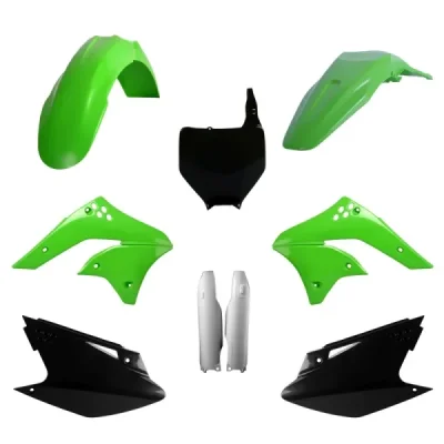 Komplet plastików Kawasaki KX 250F zielony/czarny OEM Polisport Komplet plastików Kawasaki KX 250F zielony/czarny OEM Polisport