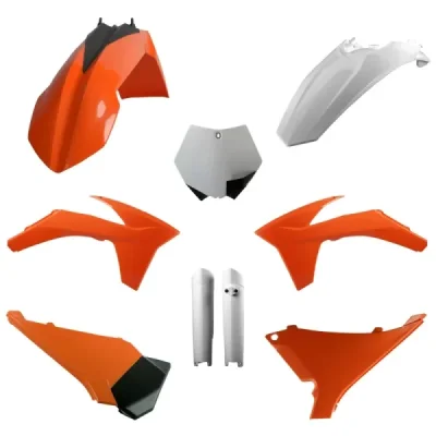 Komplet plastików KTM SX/SX-F/XC pomarańczowy/biały Polisport Komplet plastików KTM SX/SX-F/XC pomarańczowy/biały Polisport