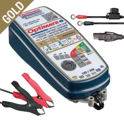 Ładowarka akumulatorów Optimate 6 Ampmatic 12V 6A 6-240Ah/24V 3A 3-120Ah STD/AGM/GEL/Deep Cycle/Ca-Ca SAE - Optimate Ładowarka akumulatorów Optimate 6 Ampmatic 12V 6A 6-240Ah/24V 3A 3-120Ah STD/AGM/GEL/Deep Cycle/Ca-Ca SAE - Optimate