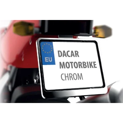 Ramka pod tablicę rejestracyjną motocykl chrom - Biketec Ramka pod tablicę rejestracyjną motocykl chrom - Biketec
