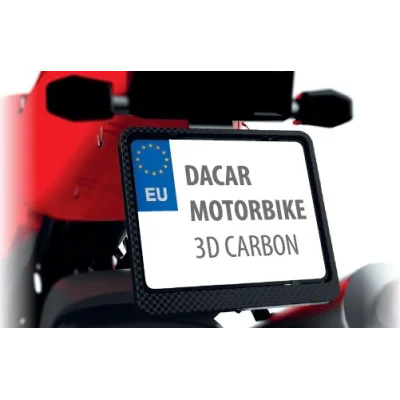 Ramka pod tablicę rejestracyjną motocykl 3D karbon - Biketec Ramka pod tablicę rejestracyjną motocykl 3D karbon - Biketec