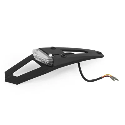 Mocowanie tablicy rejestracyjnej z lampą LED 1,1/0,2W tylne/stop z homologacją czarne - Polisport Mocowanie tablicy rejestracyjnej z lampą LED 1,1/0,2W tylne/stop z homologacją czarne - Polisport