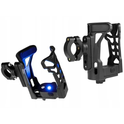 Uchwyt na bidon do motocykla/skutera/roweru z diodą LED - Biketec Uchwyt na bidon do motocykla/skutera/roweru z diodą LED - Biketec