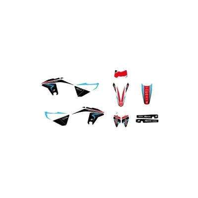 Komplet naklejek na motocykl Blackbird Dream 4 czarny biały czerwony niebieski - 2F00N Komplet naklejek na motocykl Blackbird Dream 4 czarny biały czerwony niebieski - 2F00N