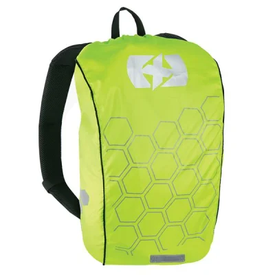 Pokrowiec na plecak wodoodporny odblaskowy żółty fluo/szary - Oxford