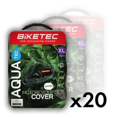 Pokrowce wodoodporne Aquatec na motocykl czarny/szary S pakiet 20szt - Biketec Pokrowce wodoodporne Aquatec na motocykl czarny/szary S pakiet 20szt - Biketec