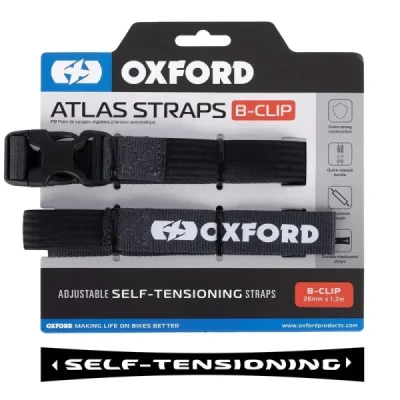 Pasy transportowe Atlas B-Clip 26mm x 1.2m 2 sztuki w zestawie szare - Oxford Pasy transportowe Atlas B-Clip 26mm x 1.2m 2 sztuki w zestawie szare - Oxford