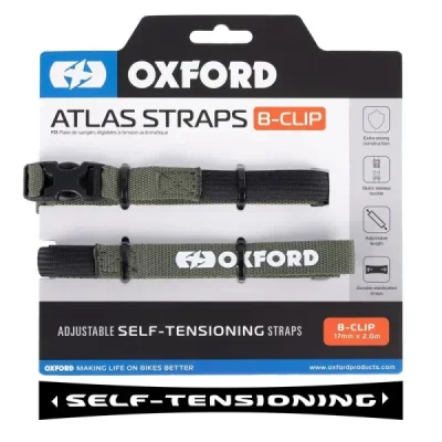 Pasy transportowe Atlas B-Clip 17mm x 2m 2 sztuki w zestawie zielone khaki - Oxford Pasy transportowe Atlas B-Clip 17mm x 2m 2 sztuki w zestawie zielone khaki - Oxford