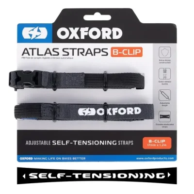 Pasy transportowe Atlas B-Clip 17mm x 1.2m 2 sztuki w zestawie szare - Oxford Pasy transportowe Atlas B-Clip 17mm x 1.2m 2 sztuki w zestawie szare - Oxford