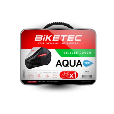 Pokrowiec wodoodporny Aquatec na rower czarny/szary - Biketec Pokrowiec wodoodporny Aquatec na rower czarny/szary - Biketec