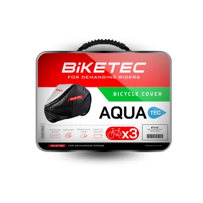 Pokrowiec wodoodporny Aquatec na trzy rowery czarny/szary - Biketec