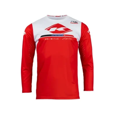 Kenny Racing Koszulka Cross/Enduro Model Track Raw Red Czerwony/Biały L